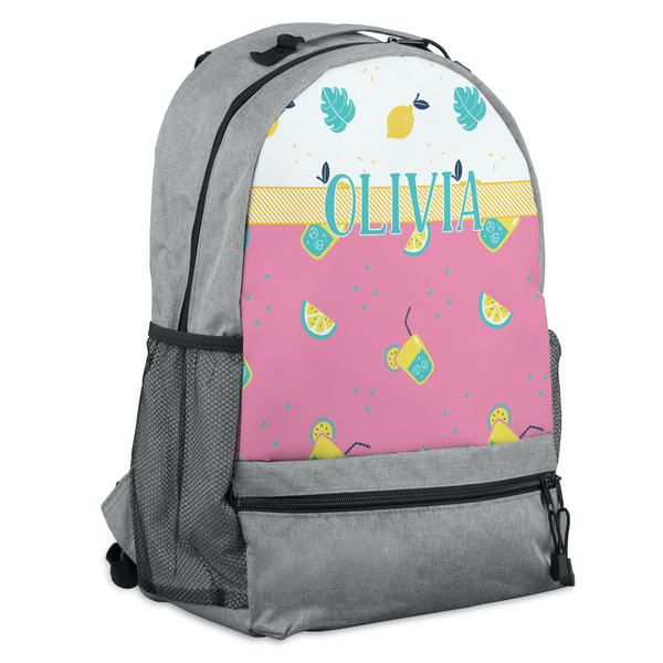 Custom Summer Lemonade Backpack - Grey (Personalized)
