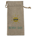 Summer Lemonade Large Burlap Gift Bag - Front (Personalized)