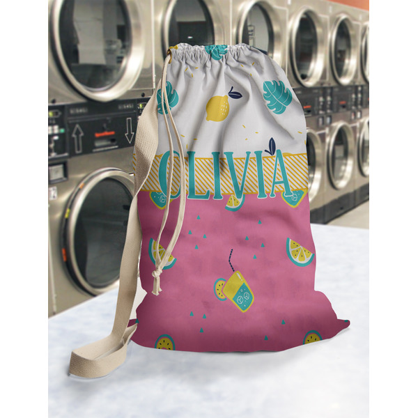 Summer Lemonade Laundry Bag in Laundromat