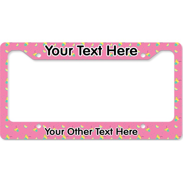 Summer Lemonade License Plate Frame Wide