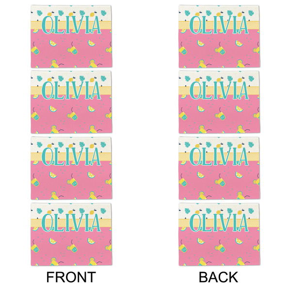 Summer Lemonade Linen Placemat - APPROVAL Set of 4 (double sided)