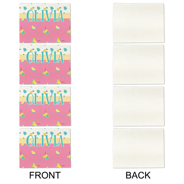 Summer Lemonade Linen Placemat - APPROVAL Set of 4 (single sided)