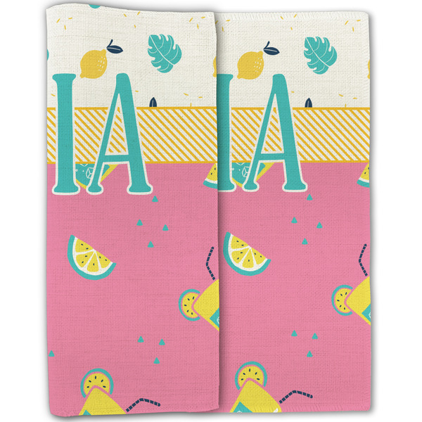 Summer Lemonade Linen Placemat - Folded Half (double sided)