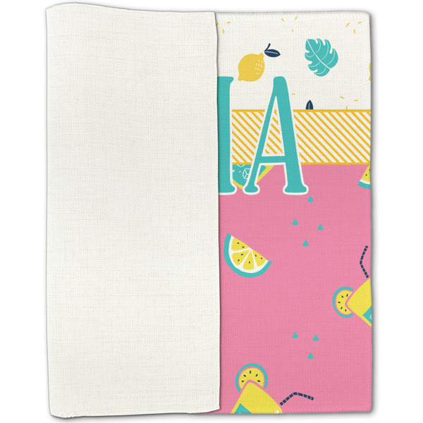 Summer Lemonade Linen Placemat - Folded Half