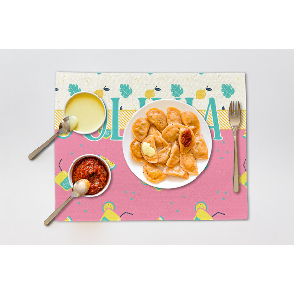 Summer Lemonade Linen Placemat - Lifestyle (single)