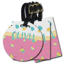 Summer Lemonade Plastic Luggage Tag (Personalized)