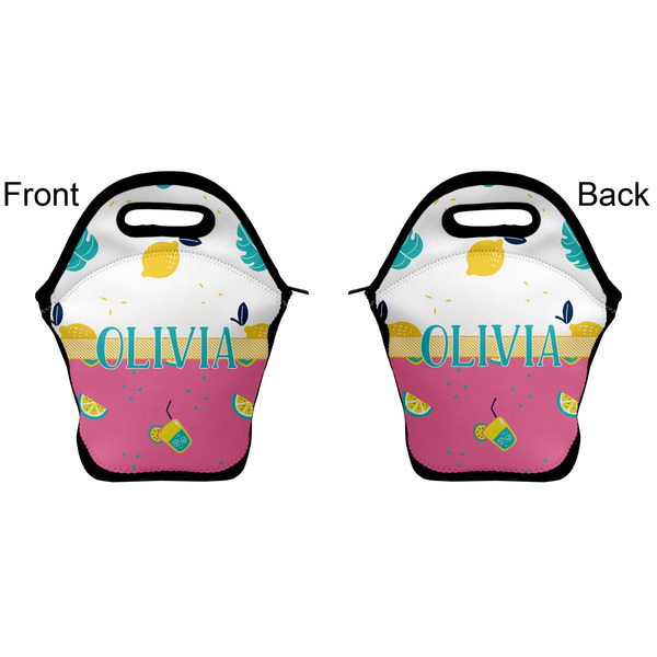 Summer Lemonade Lunch Bag - Front and Back