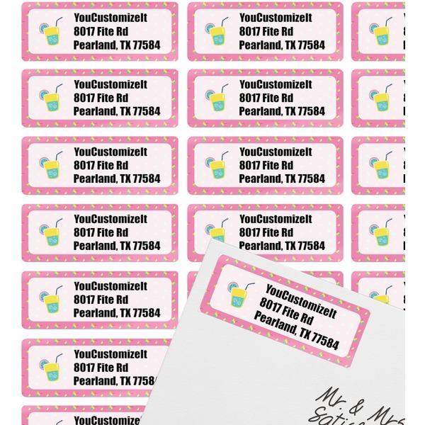 Summer Lemonade Mailing Label on Envelope - Multiple Labels