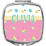 Summer Lemonade Compact Makeup Mirror (Personalized)
