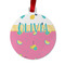 Summer Lemonade Metal Ball Ornament - Double Sided w/ Name or Text