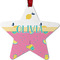 Summer Lemonade Metal Star Ornament - Double Sided w/ Name or Text