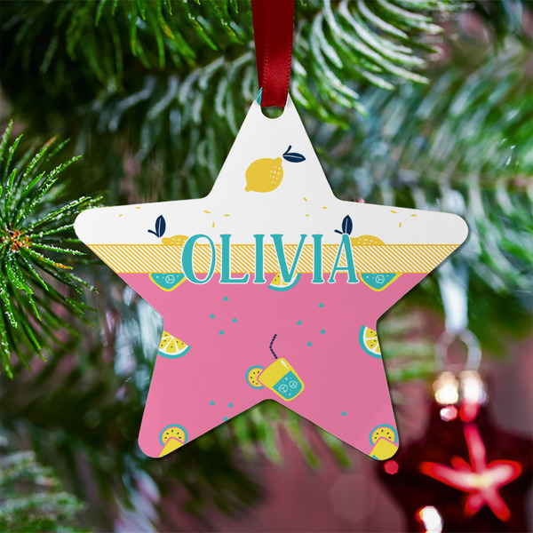 Summer Lemonade Metal Star Ornament - Lifestyle