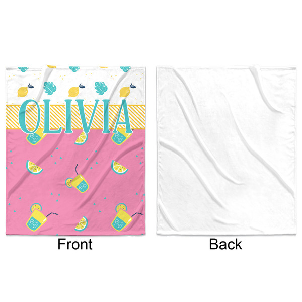 Summer Lemonade Minky Blanket - 50"x60" - Single Sided - Front & Back