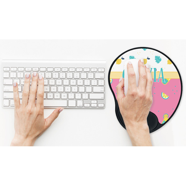 Summer Lemonade Mouse Pad with Wrist Rest - LIFESYTLE 2 (in use)