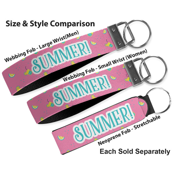 Summer Lemonade Multiple Key Ring comparison sizes