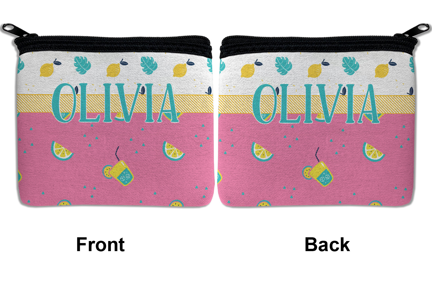 Custom Summer Lemonade Rectangular Coin Purse (Personalized