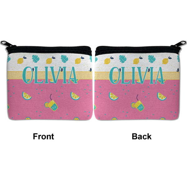 Summer Lemonade Neoprene Coin Purse - Front & Back (APPROVAL)