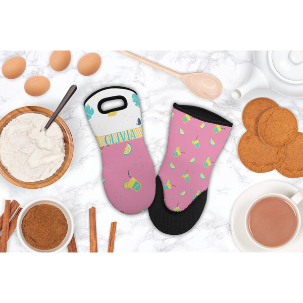 Summer Lemonade Neoprene Oven Mitt - Lifestyle Image