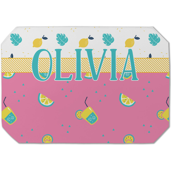 Custom Summer Lemonade Dining Table Mat - Octagon (Single-Sided) w/ Name or Text