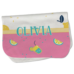 Summer Lemonade Burp Cloth - Fleece w/ Name or Text