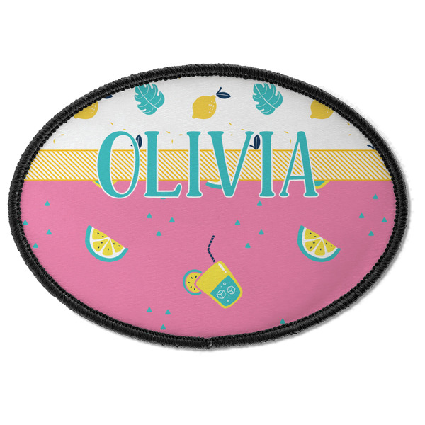 Custom Summer Lemonade Iron On Oval Patch w/ Name or Text