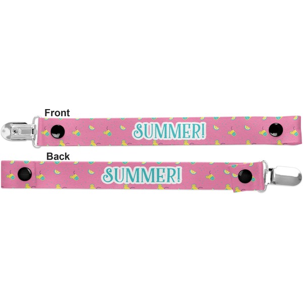 Summer Lemonade Pacifier Clip - Front and Back
