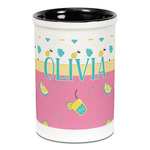 Summer Lemonade Ceramic Pencil Holders - Black