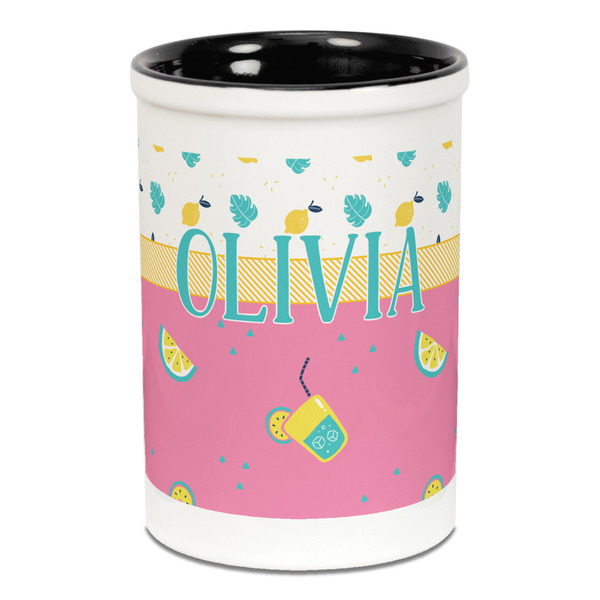 Summer Lemonade Pencil Holder - Black