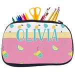 Summer Lemonade Neoprene Pencil Case - Medium w/ Name or Text