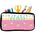 Summer Lemonade Neoprene Pencil Case - Small w/ Name or Text