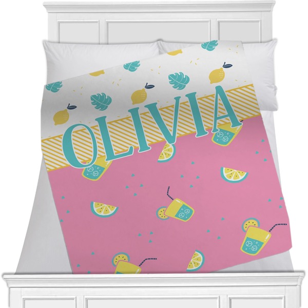 Custom Summer Lemonade Minky Blanket (Personalized)