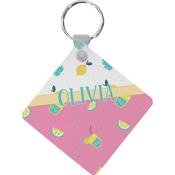 Custom Summer Lemonade Diamond Plastic Keychain w/ Name or Text