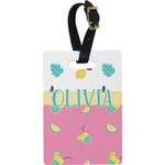 Summer Lemonade Plastic Luggage Tag - Rectangular w/ Name or Text