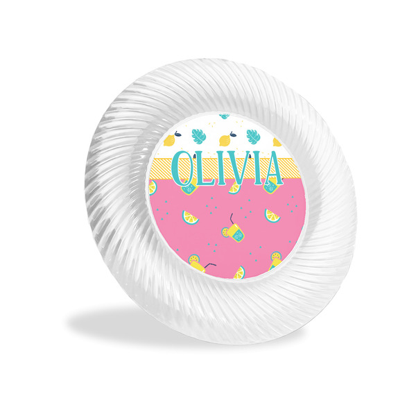 Custom Summer Lemonade Plastic Party Appetizer & Dessert Plates - 6" (Personalized)