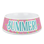 Summer Lemonade Plastic Dog Bowl - Medium (Personalized)