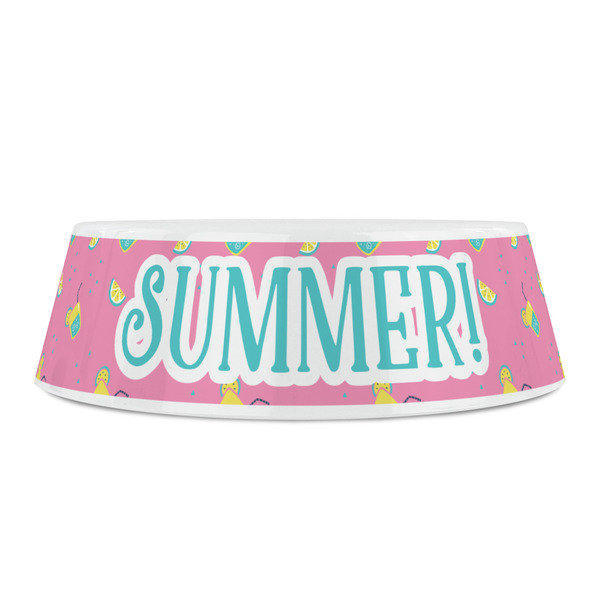 Summer Lemonade Plastic Pet Bowls - Small - FRONT