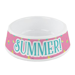Summer Lemonade Plastic Dog Bowl - Small (Personalized)