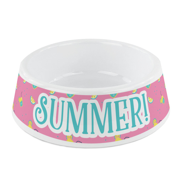 Custom Summer Lemonade Plastic Dog Bowl - Small (Personalized)