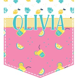 Summer Lemonade Iron On Faux Pocket (Personalized)