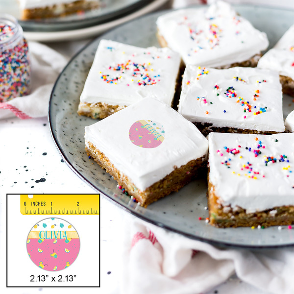 Summer Lemonade Printed Icing Circle - Small - In Context