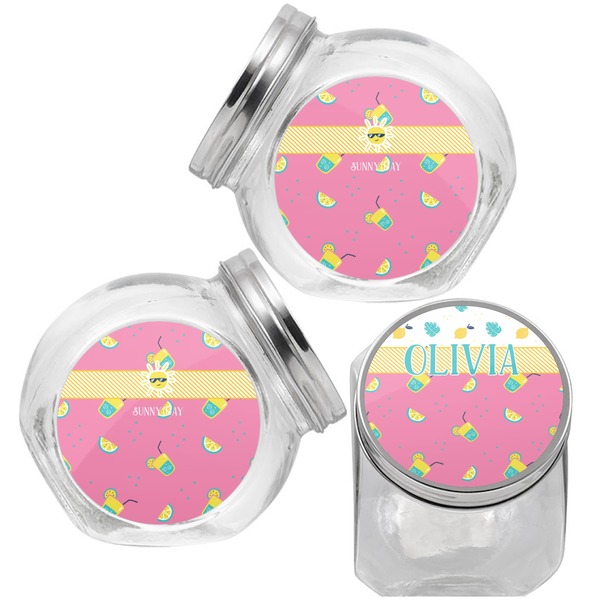 Summer Lemonade Puppy Treat Jar - Top Left Right