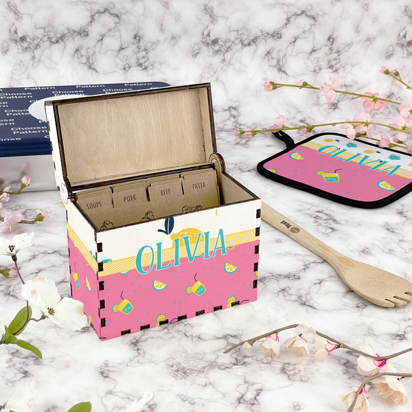 Summer Lemonade Recipe Box - Full Color - In Context