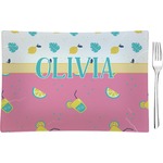 Summer Lemonade Rectangular Glass Appetizer / Dessert Plate - Single or Set (Personalized)