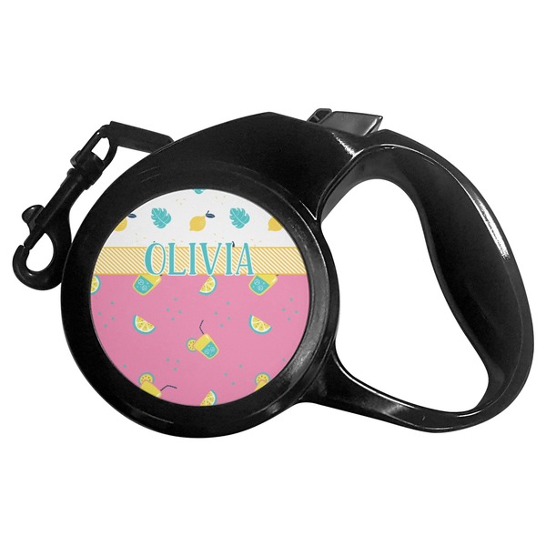 Custom Summer Lemonade Retractable Dog Leash (Personalized)