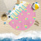 Summer Lemonade Round Beach Towel Lifestyle