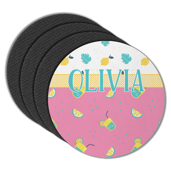 Summer Lemonade Round Coaster Rubber Back - Main