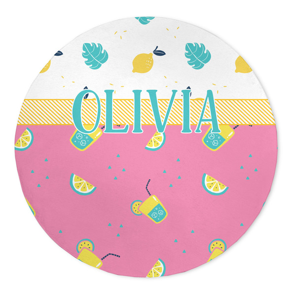 Custom Summer Lemonade 5' Round Indoor Area Rug (Personalized)