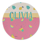 Summer Lemonade Round Linen Placemat - Single Sided (Personalized)