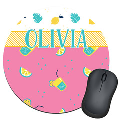 Summer Lemonade Round Mouse Pad (Personalized)