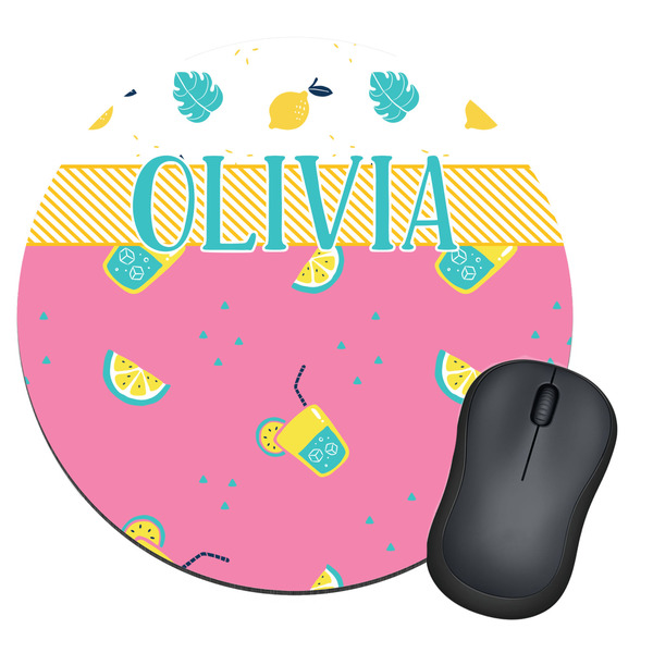 Custom Summer Lemonade Round Mouse Pad (Personalized)